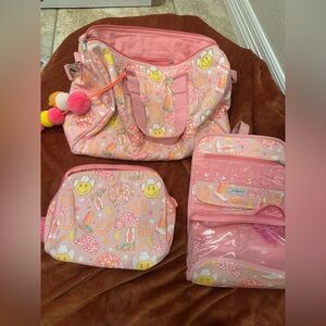 3 pc. Pink cowgirl / disco travel  Accessory Set